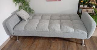 Sofa cama, 3 Plazas, New Carlux. Tela Gris. OFERTA
