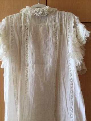Blusa Gant blanca encaje talla M