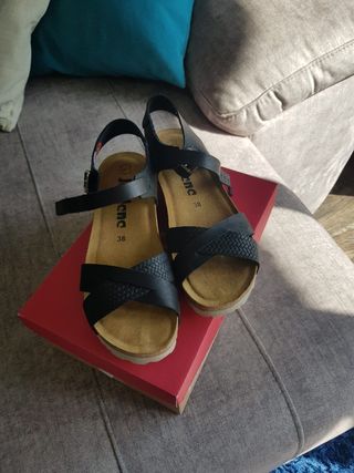 Sandalias BIO Espiga Negra NUEVA