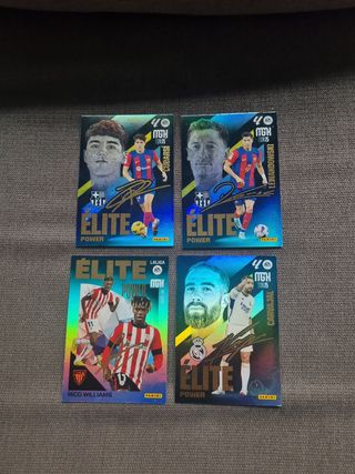 4 cartas panini fútbol elite