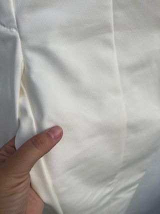 Pantalón Mango Basics blanco talla S 