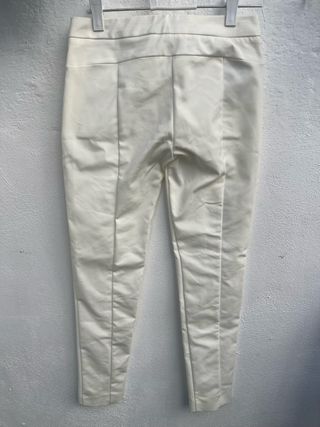 Pantalón Mango Basics blanco talla S 