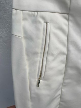 Pantalón Mango Basics blanco talla S 