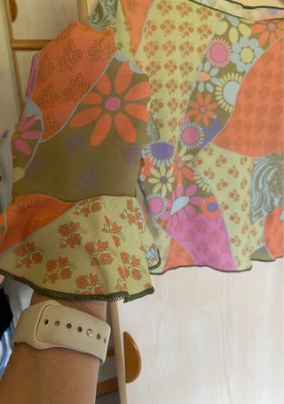 Blusa boho vintage multicolor T-M
