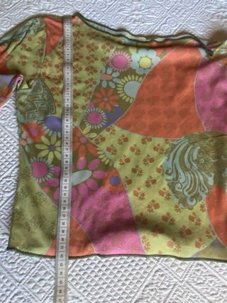 Blusa boho vintage multicolor T-M