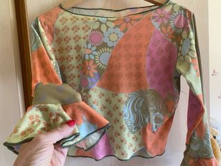 Blusa boho vintage multicolor T-M