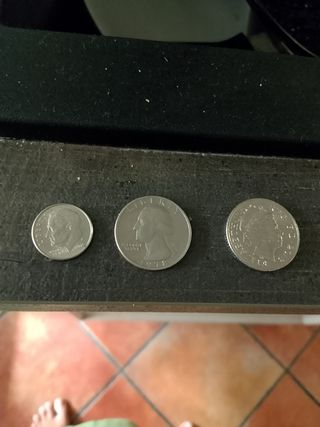 3 Monete: Dime, Quarter, Penny