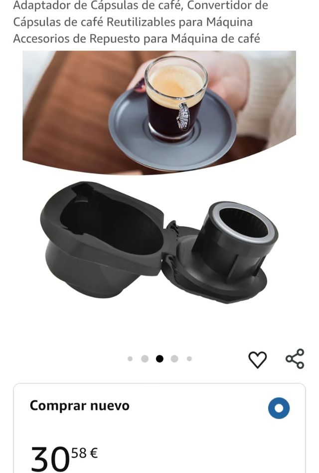 Adaptador cápsulas café reutilizables vienen 2