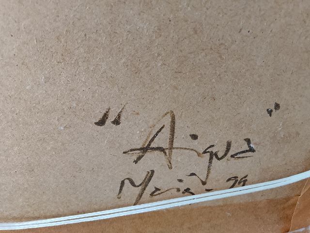 Cuadro abstracto original y único azul y dorado