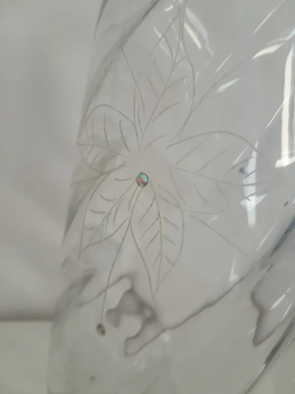 Vaso decorativo in vetro trasparente porta fiori 