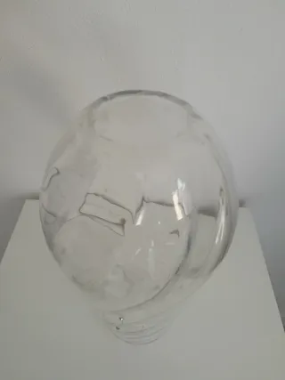 Vaso decorativo in vetro trasparente porta fiori