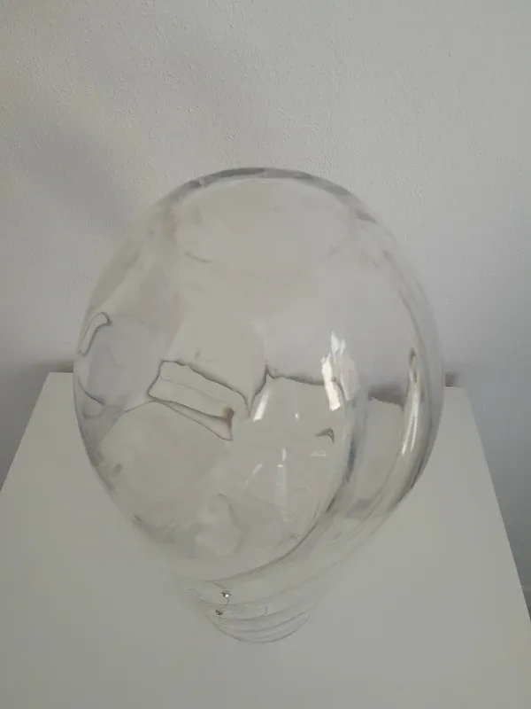 Vaso decorativo in vetro trasparente porta fiori 