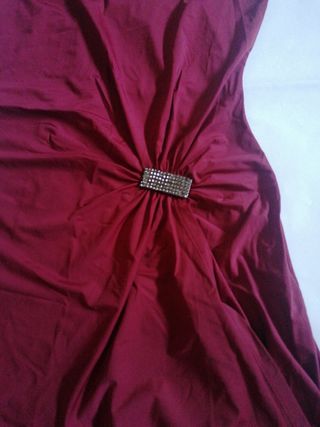 Vestito monospalla bordeaux Tg L