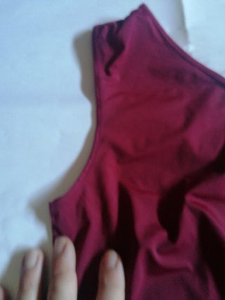 Vestito monospalla bordeaux Tg L