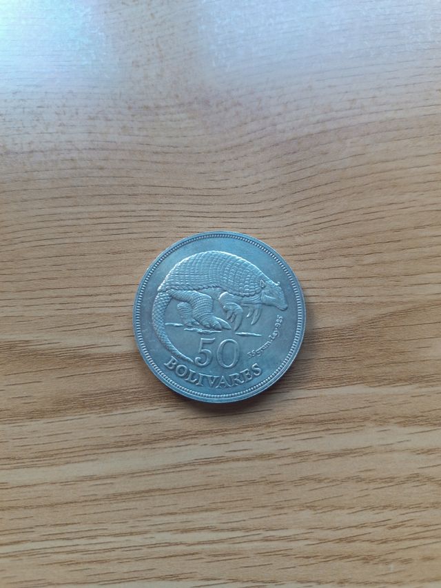 Moneda 50 Bolívares 1975/Cachicamo