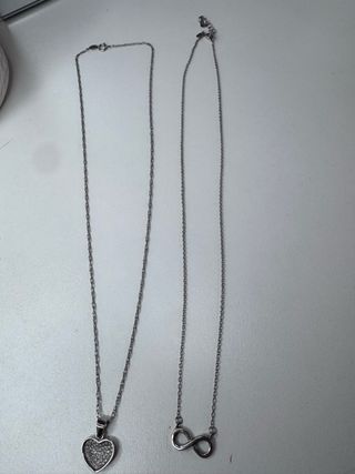 Colgantes plata: corazón & infinito