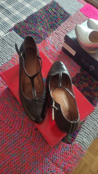 Zapatos Merceditas baile negros