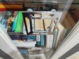 Vitrina moderna blanca y gris - Mueble expositor