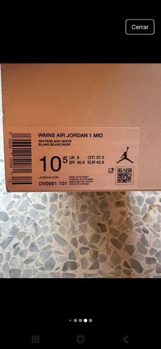 Nike Air Jordan 1 Mid - Blanco y Negro