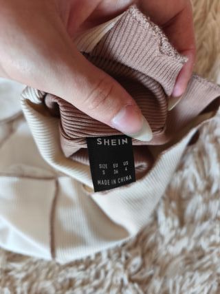 Top Tirantes Patchwork Beige-Marrón