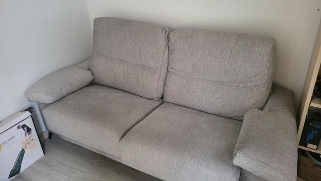 OFERTÓN: Sofá de 2 plazas - Gris Claro/Verde