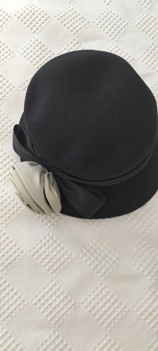 Sombrero mujer negro c/ adorno