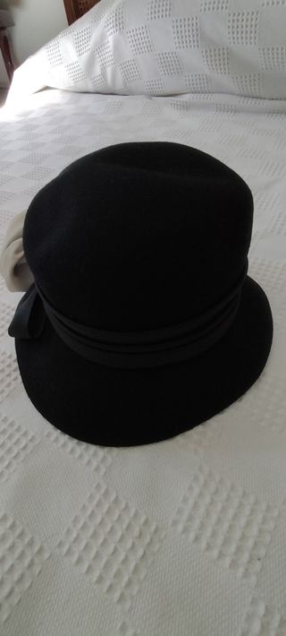 Sombrero mujer negro c/ adorno