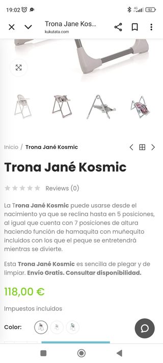 Trona bebé - Bandeja incluida