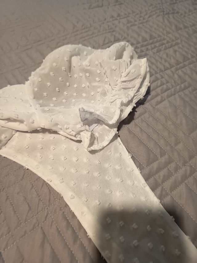 Tutina estiva bianca - maniche a palloncino