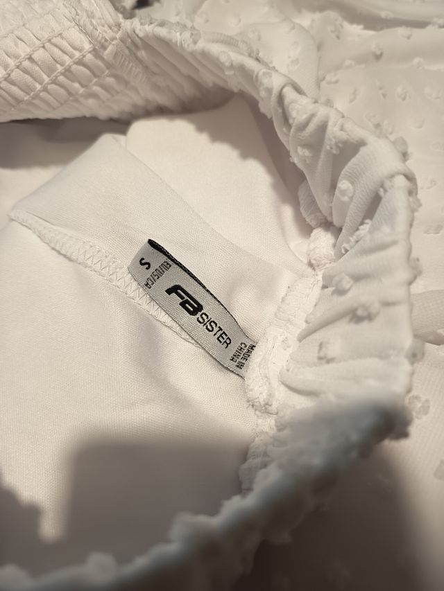 Tutina estiva bianca - maniche a palloncino