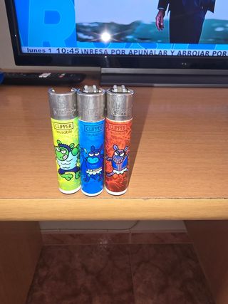 3 Encendedores Clipper Kukushumushu