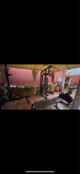 Máquina multifuncional, bici estática + pack muscu