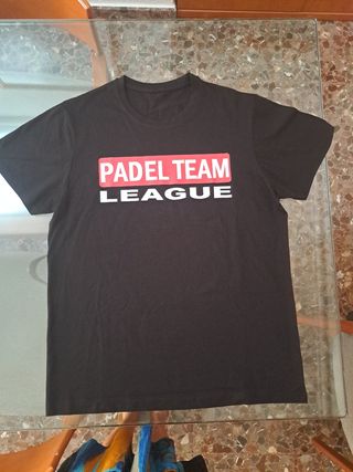 Camiseta negra manga corta PADEL TEAM LEAGUE