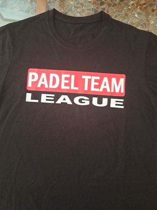 Camiseta negra manga corta PADEL TEAM LEAGUE