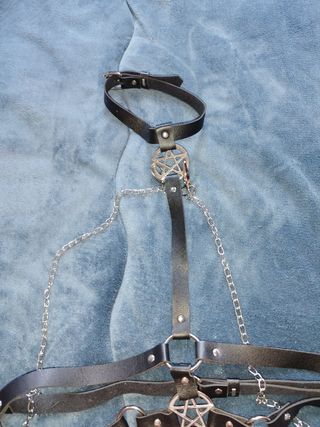 Arnés gótico mujer - negro, plata