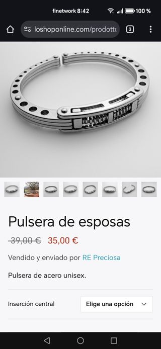 Pulsera Acero Inoxidable - Esposas