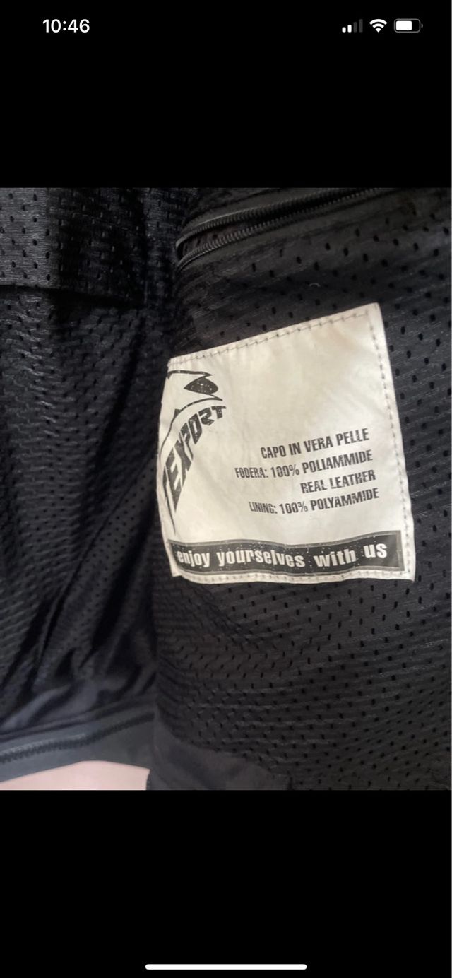 Giacca moto pelle Texport