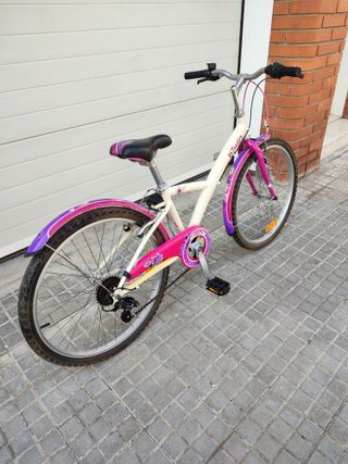 Bicicleta B'Twin Nature Marfil 24 Pulgadas 6 Veloc