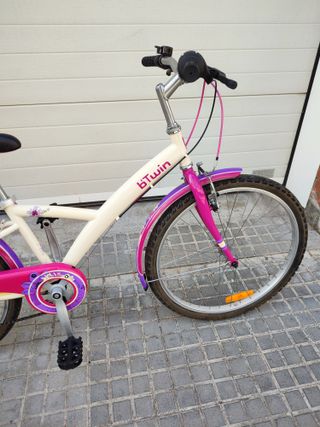 Bicicleta B'Twin Nature Marfil 24 Pulgadas 6 Veloc