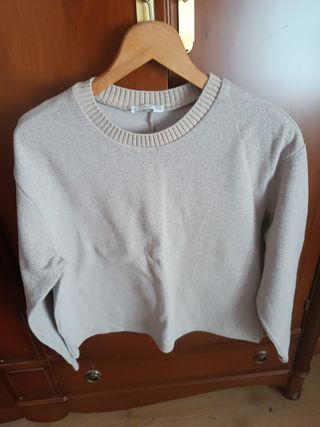 Jersey beige mujer