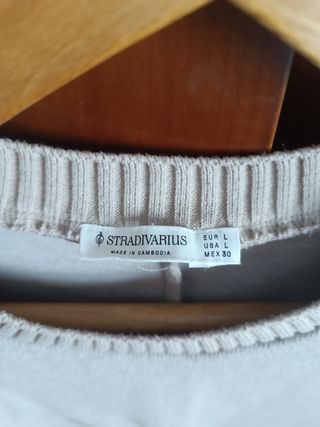 Jersey beige mujer