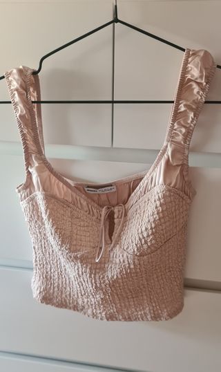 Top Bershka beige talla S
