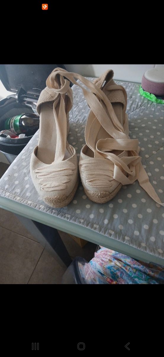 Cuñas esparto beige