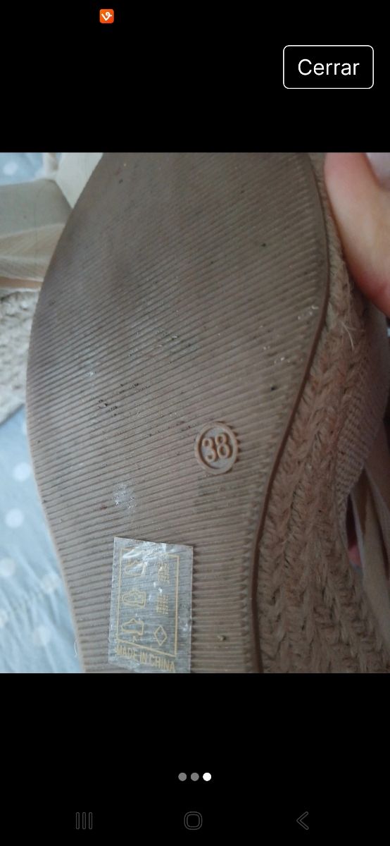 Cuñas esparto beige