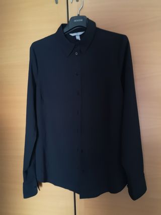 Brusa camisa negra H&M