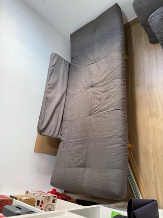Sofá cama gris - 2 plazas