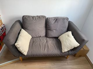 Sofá cama gris - 2 plazas