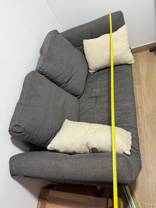 Sofá cama gris - 2 plazas