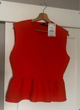 Top Zara naranja - Talla L