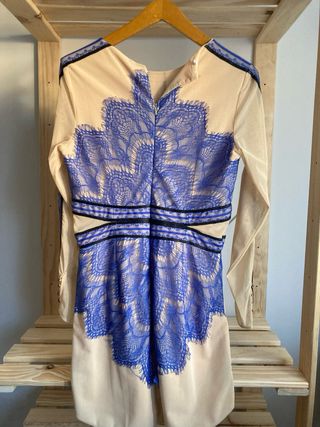 Vestido fiesta encaje azul